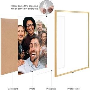 Anozie 16x24 Picture Frame Gold, 16 x 24 Picture Frames with HD Plexiglass2 Pack